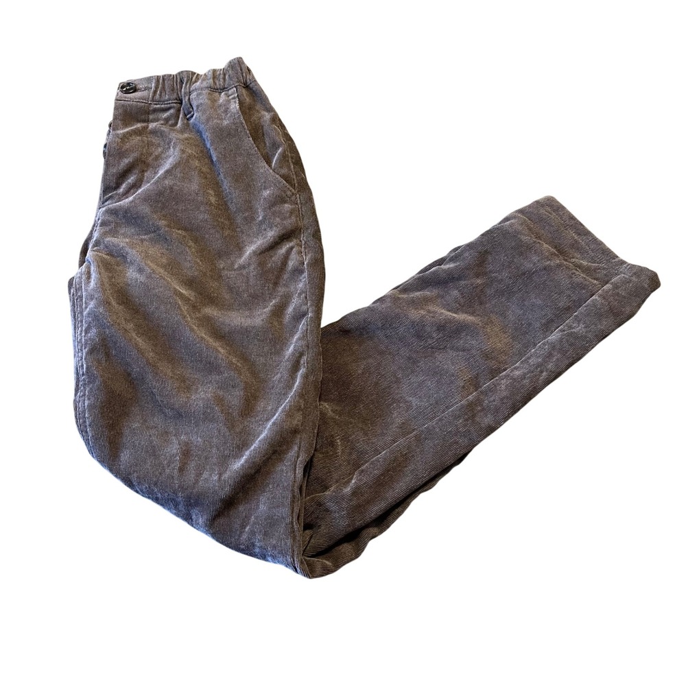 CO Commando Corduroy Wide Leg Elastic Waist Lined Pants Women's XS Brown